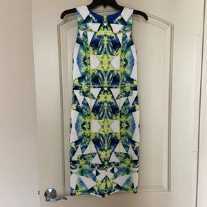 Vince Camuto abstract print sheath dress